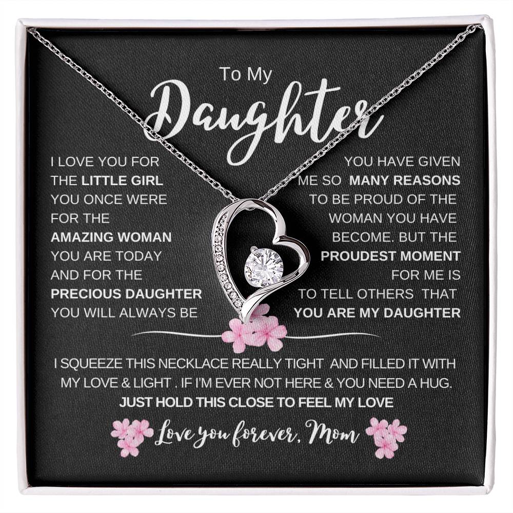 To My Daughter From Dad |  Forever Love  Necklace | Perfect Daughter Gift