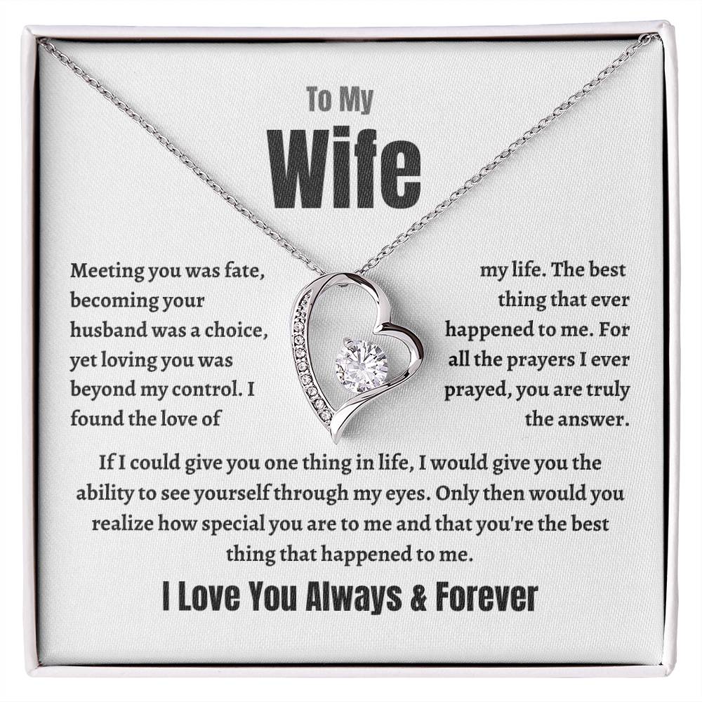 Wife Forever Love Necklace | Meeting  You Was Fate |  Perfect Gift For Her!