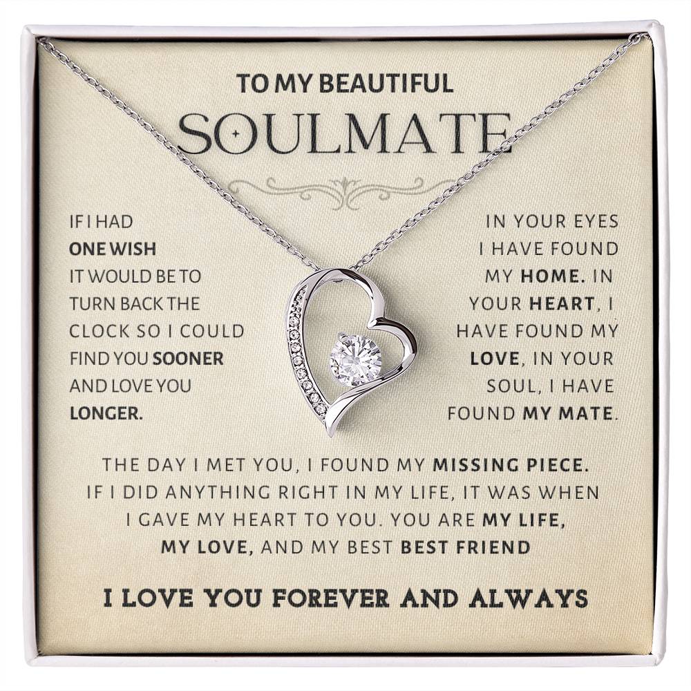 Gift for Soulmate "In Your Eyes I Have Found My Home" Necklace