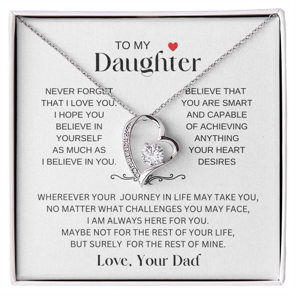 To My Daughter from Dad | Beautiful  Forever Love Necklace