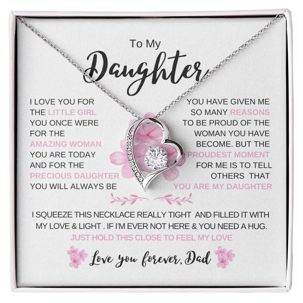 To My Daughter From Dad |  Love knot Necklace | Perfect Daughter Gift