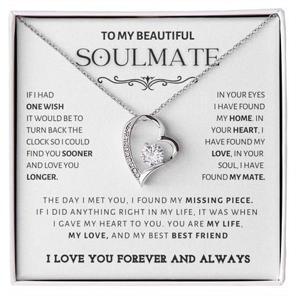 Gift for Soulmate "In Your Eyes I Have Found My Home" Necklace