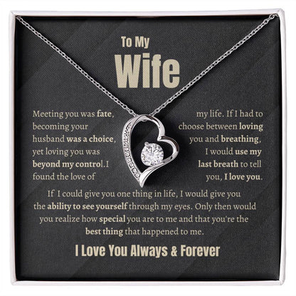 Wife Forever Love Necklace | Meeting You Was Fate |  Perfect Gift To Let Her Know She's  Your Heart