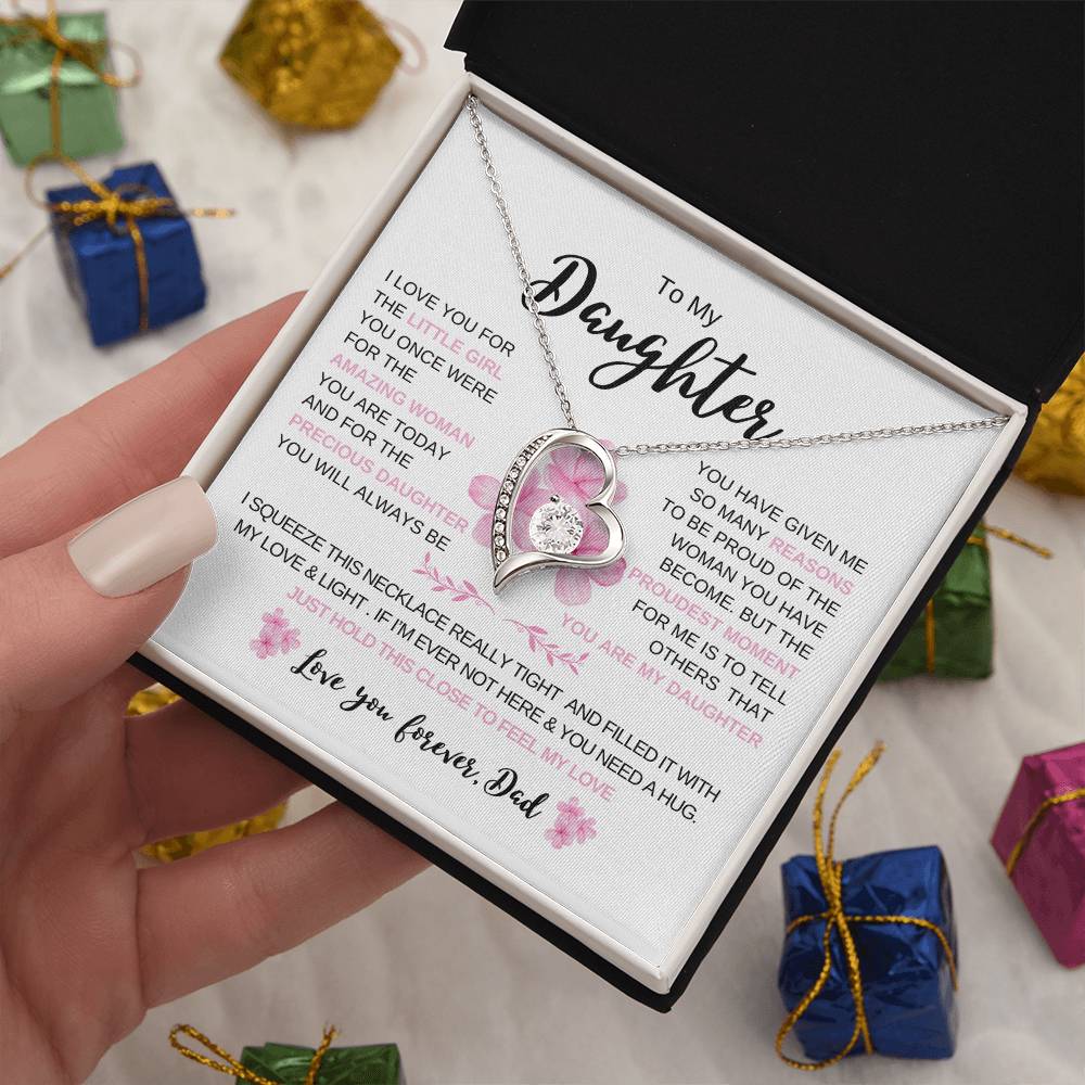To My Daughter From Dad |  Love knot Necklace | Perfect Daughter Gift
