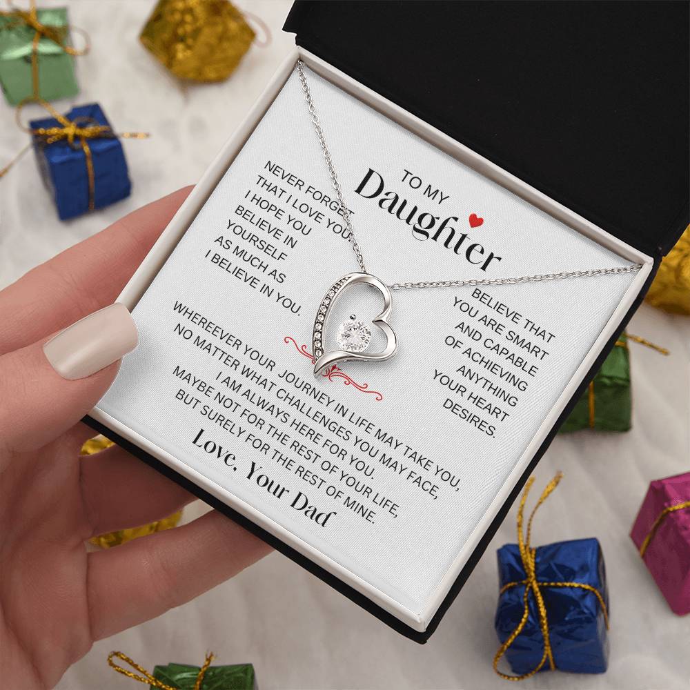 To My Daughter from Dad | Special Gift  for Daughter | Forever Love Necklace