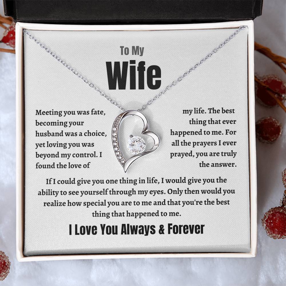 Wife Forever Love Necklace | Meeting  You Was Fate |  Perfect Gift For Her!