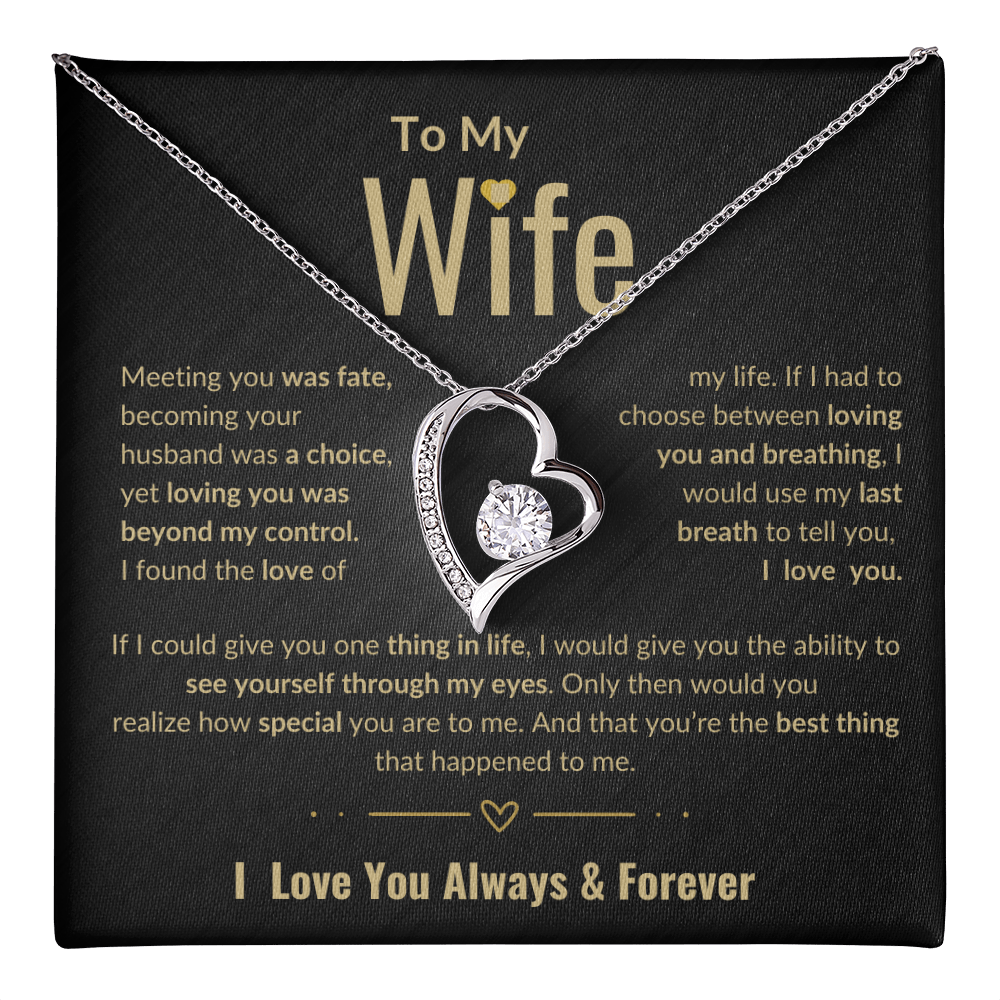 To My Wife Forever Love necklace | Perfect Love Gift | Meeting You Was Fate