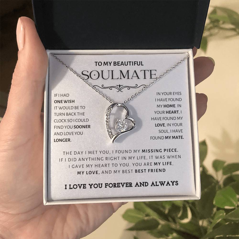 Gift for Soulmate "In Your Eyes I Have Found My Home" Necklace