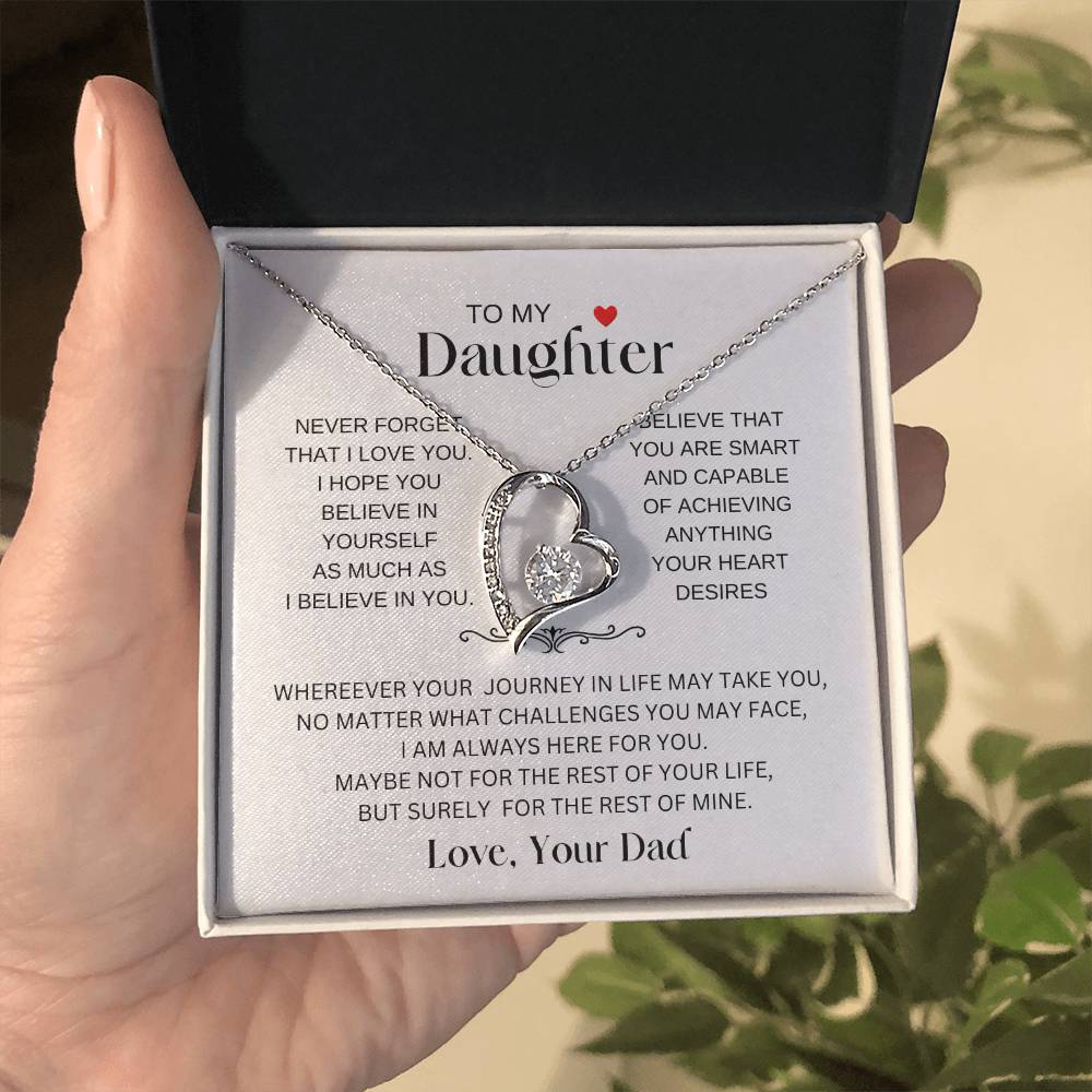 To My Daughter from Dad | Beautiful  Forever Love Necklace