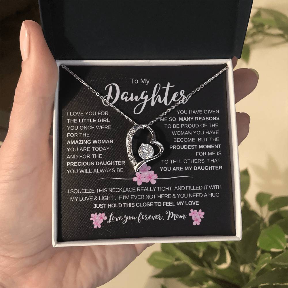 To My Daughter From Dad |  Forever Love  Necklace | Perfect Daughter Gift