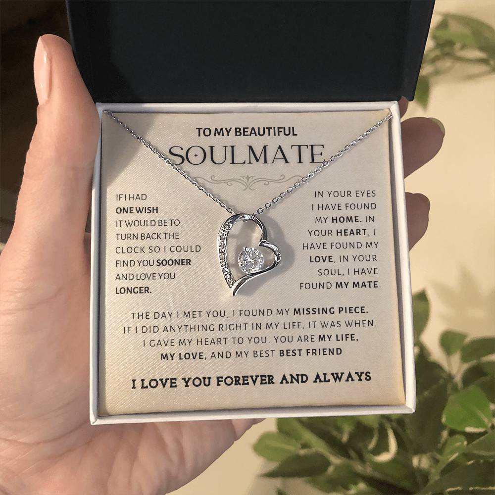 Gift for Soulmate "In Your Eyes I Have Found My Home" Necklace