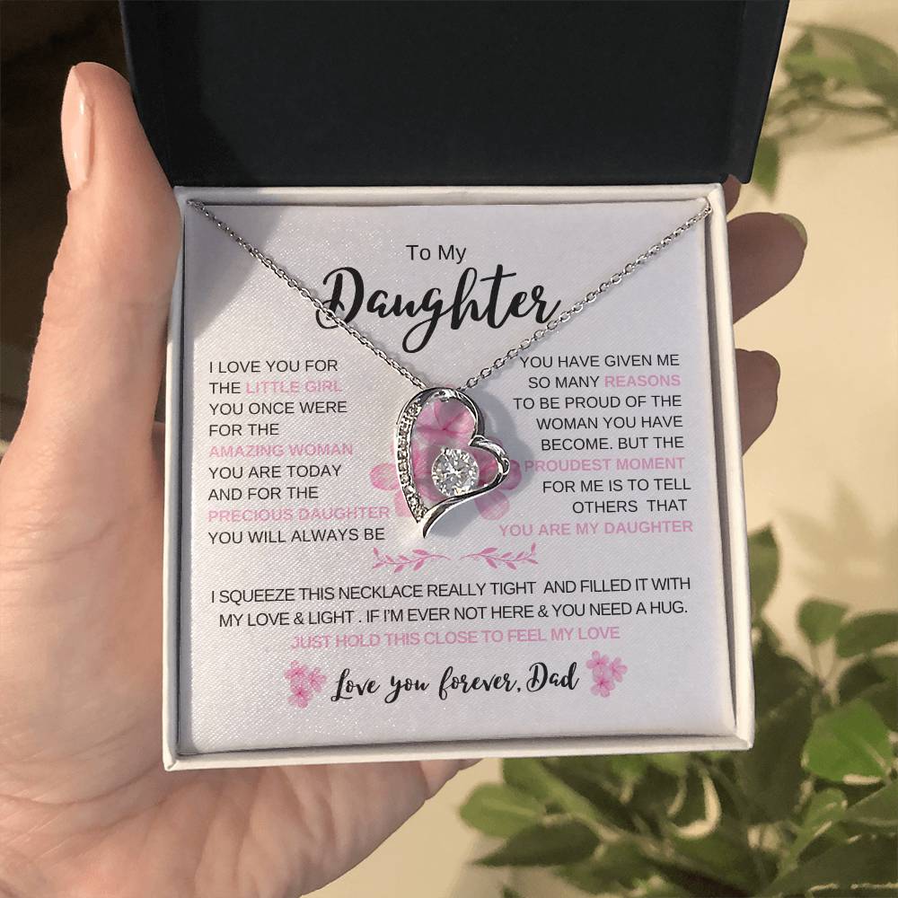 To My Daughter From Dad |  Love knot Necklace | Perfect Daughter Gift