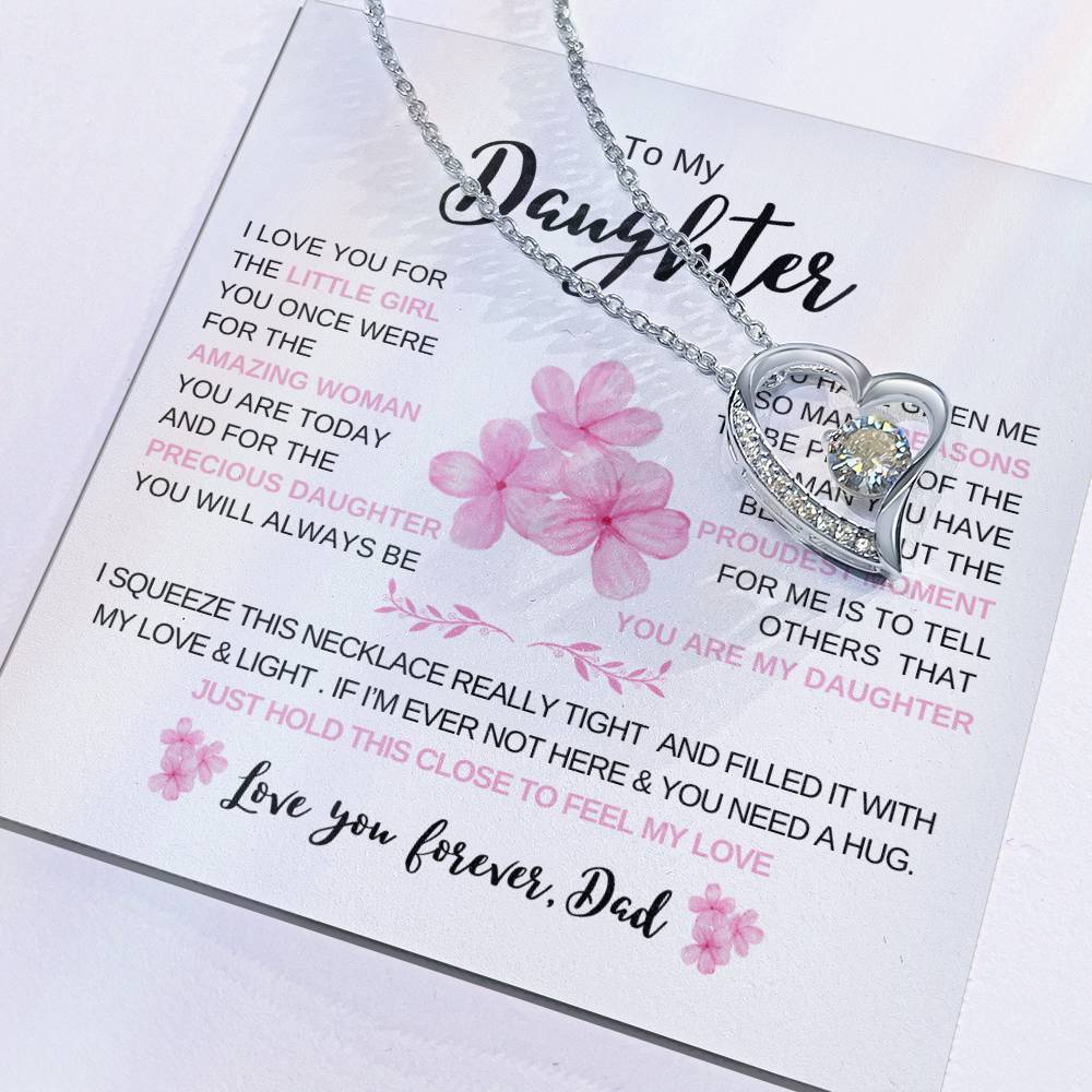 To My Daughter From Dad |  Love knot Necklace | Perfect Daughter Gift