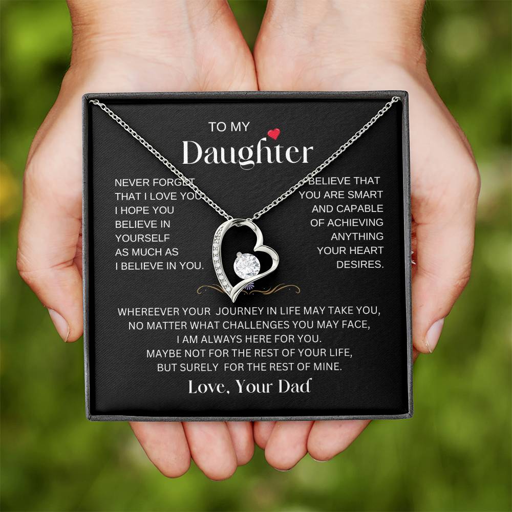 To My Daughter from Dad | Special Gift  for Daughter | Forever Love  Necklace