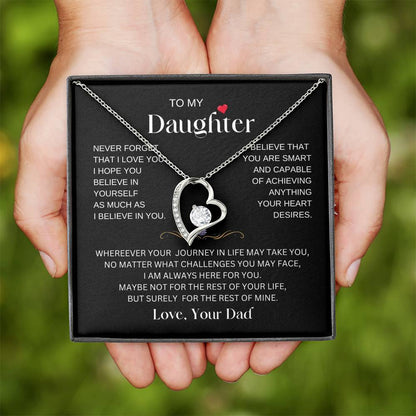 To My Daughter from Dad | Special Gift  for Daughter | Forever Love  Necklace