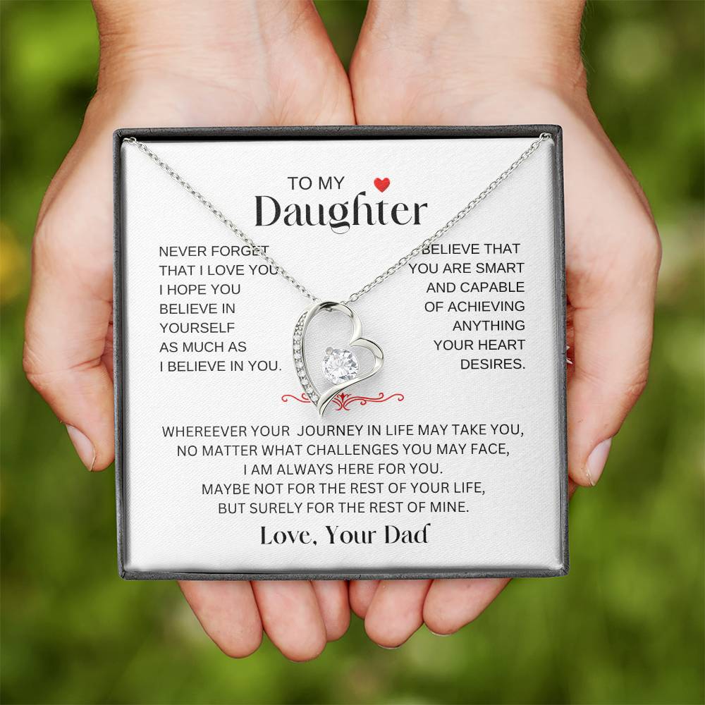 To My Daughter from Dad | Special Gift  for Daughter | Forever Love Necklace