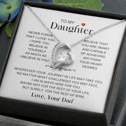 To My Daughter from Dad | Beautiful  Forever Love Necklace