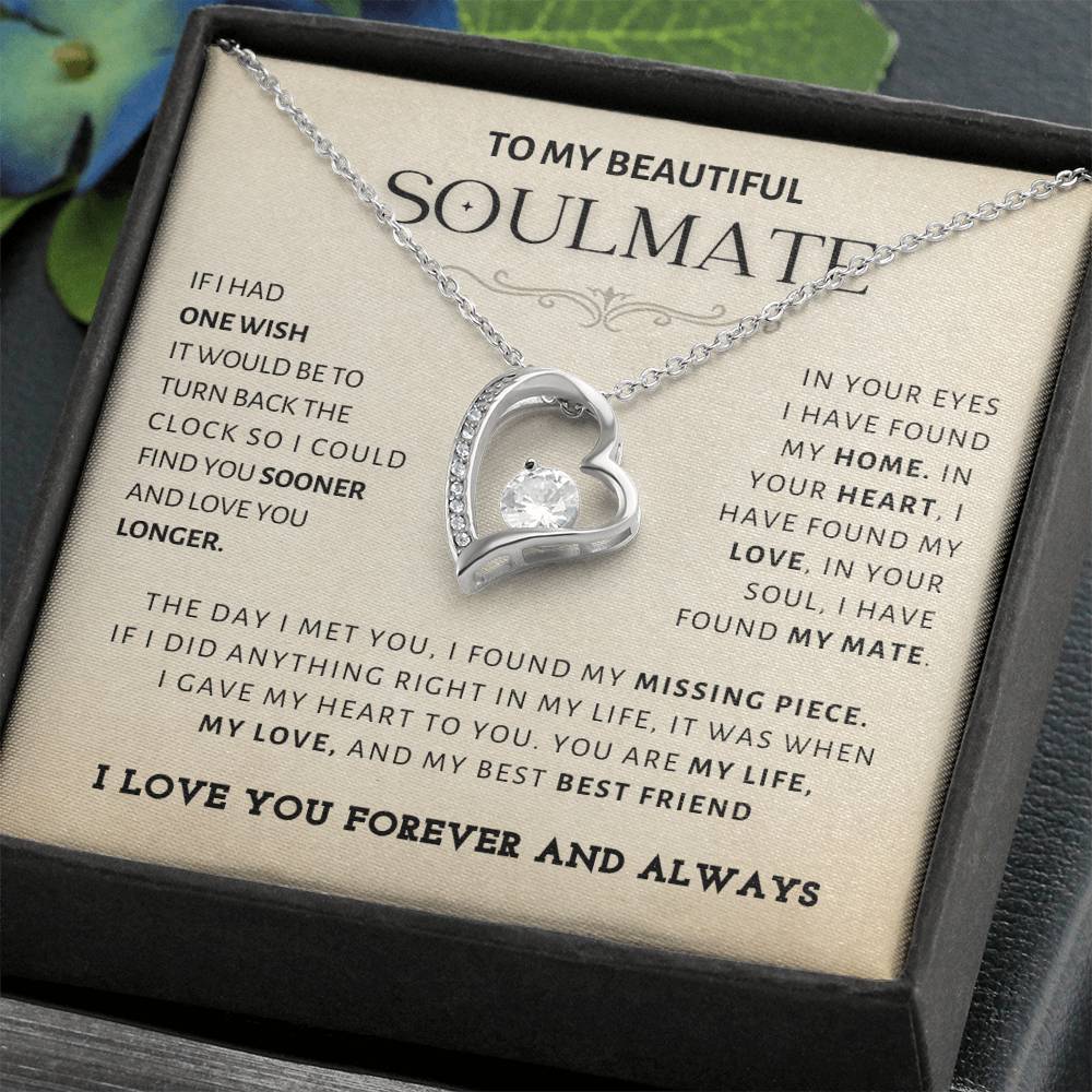 Gift for Soulmate "In Your Eyes I Have Found My Home" Necklace