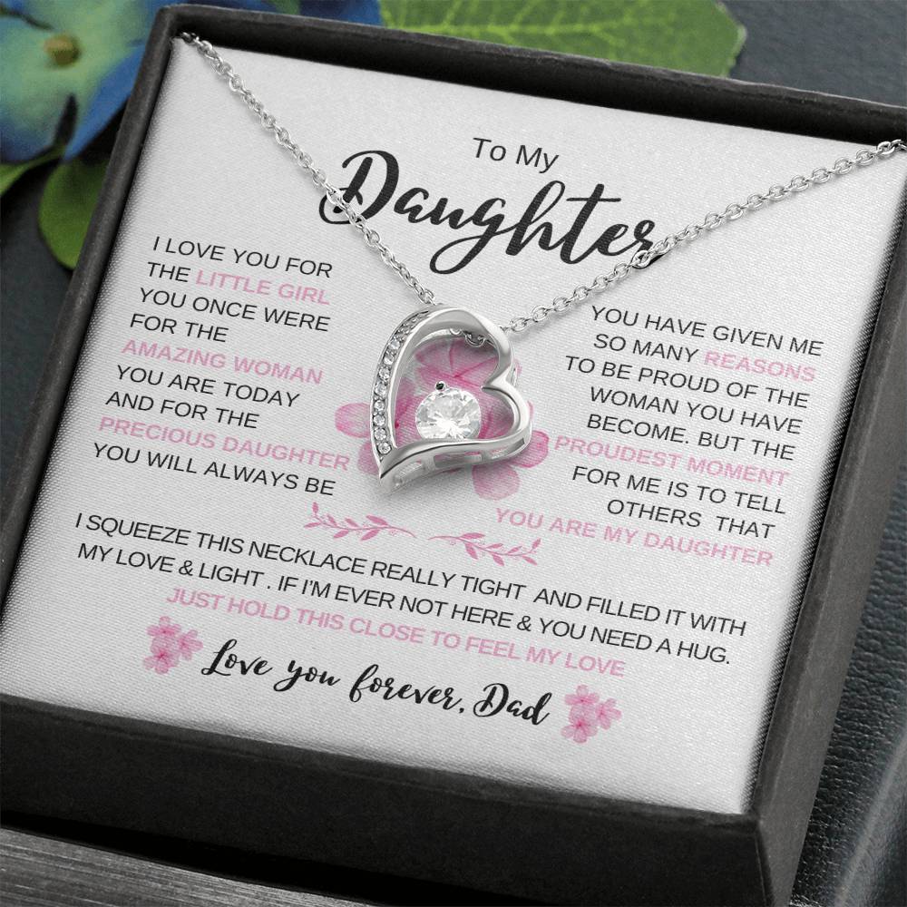 To My Daughter From Dad |  Love knot Necklace | Perfect Daughter Gift