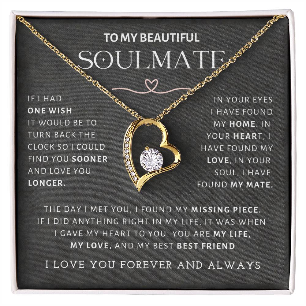 Gift for Soulmate "In Your Eyes I Have Found My Home" Necklace