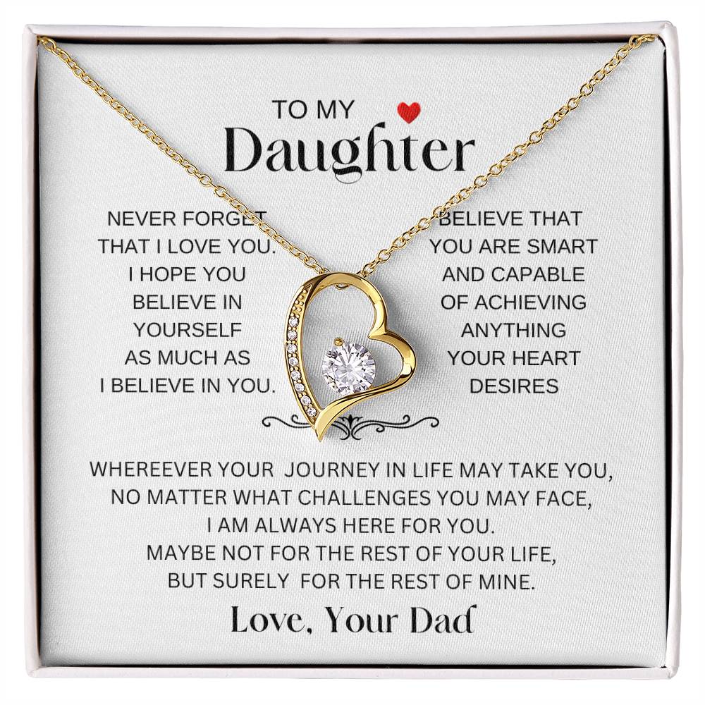 To My Daughter from Dad | Beautiful  Forever Love Necklace