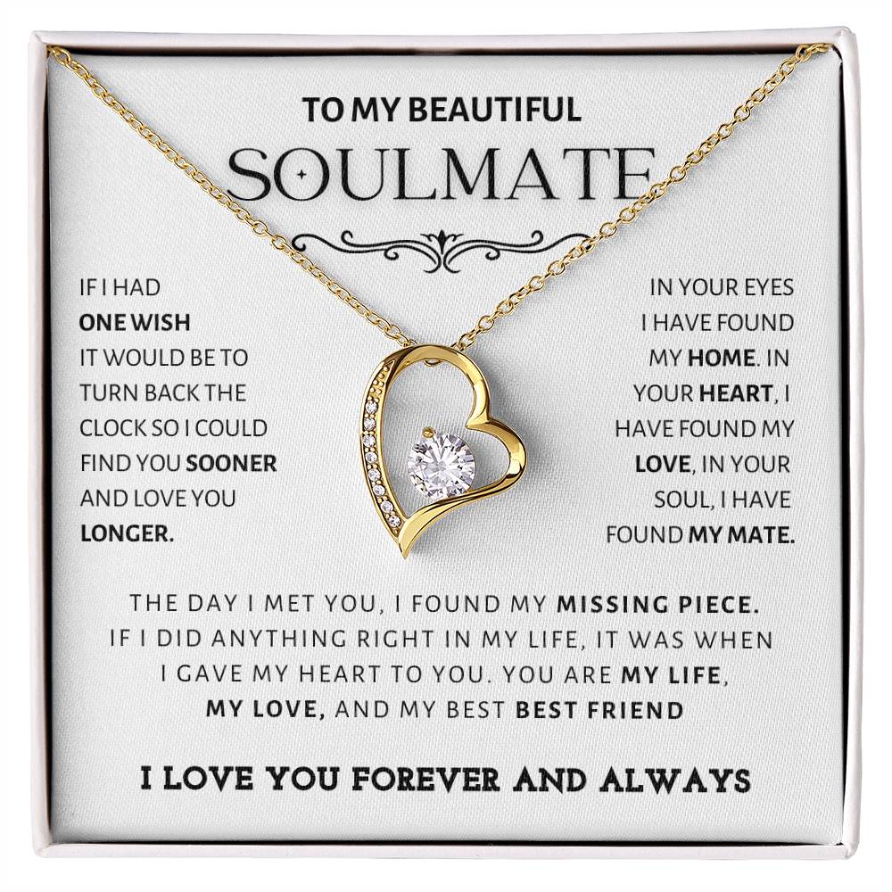 Gift for Soulmate "In Your Eyes I Have Found My Home" Necklace