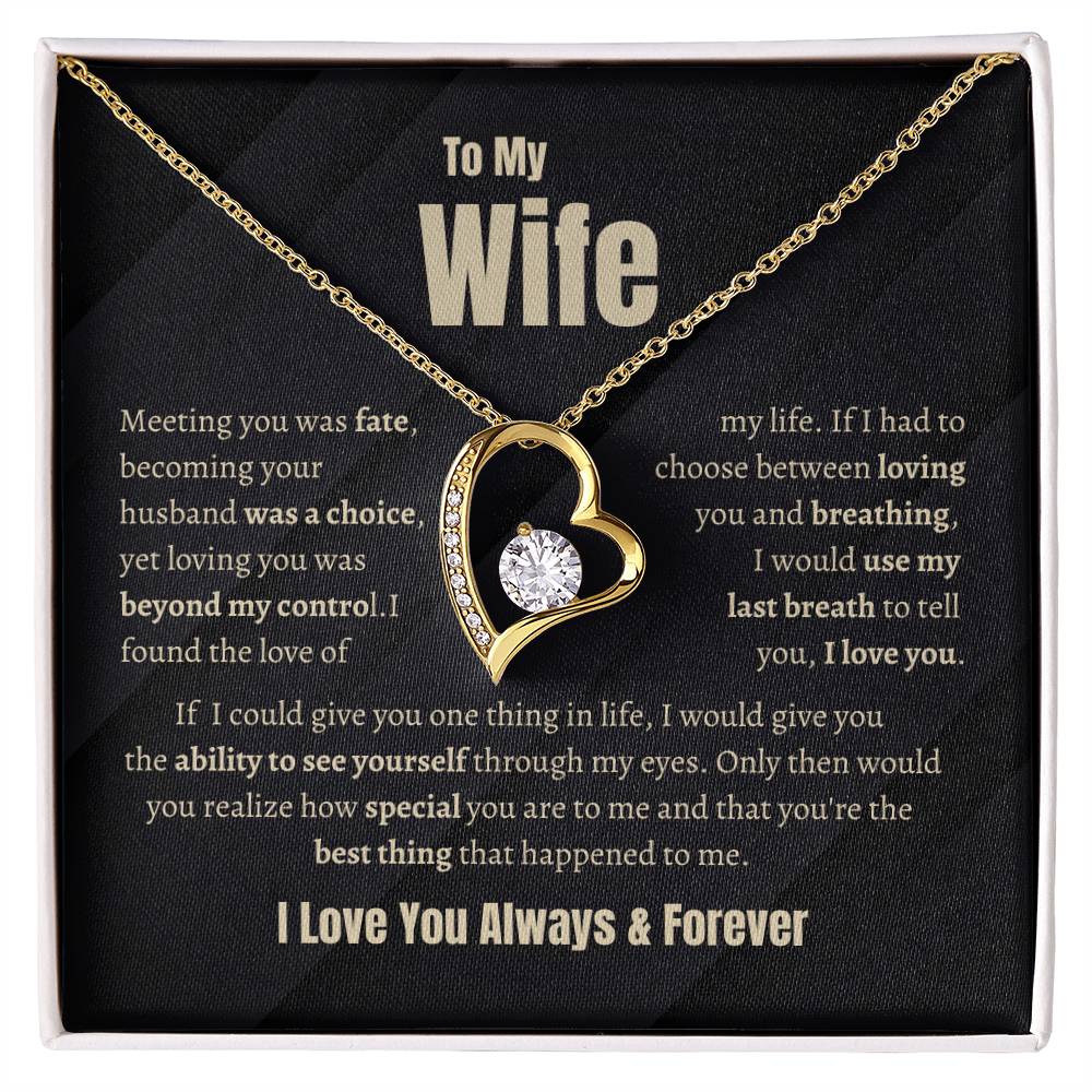 Wife Forever Love Necklace | Meeting You Was Fate |  Perfect Gift To Let Her Know She's  Your Heart