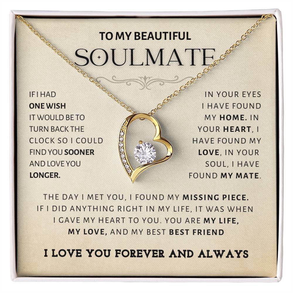 Gift for Soulmate "In Your Eyes I Have Found My Home" Necklace