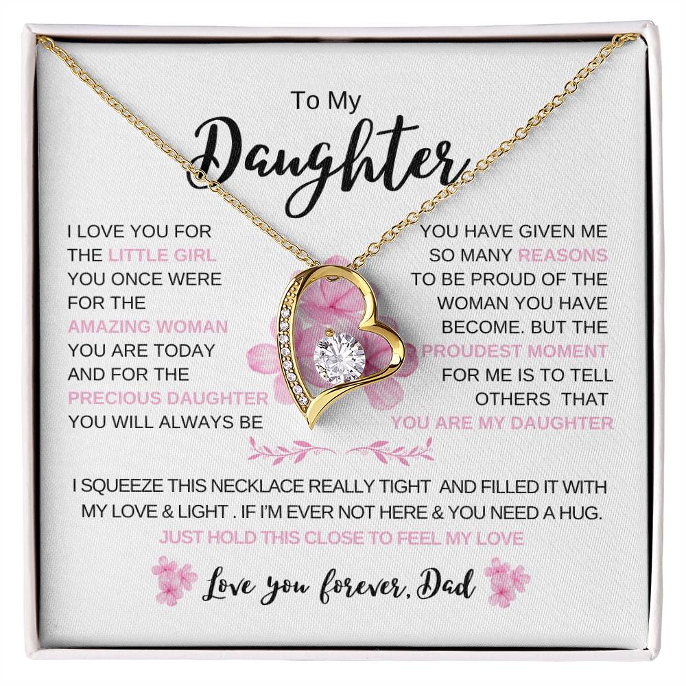 To My Daughter From Dad |  Love knot Necklace | Perfect Daughter Gift