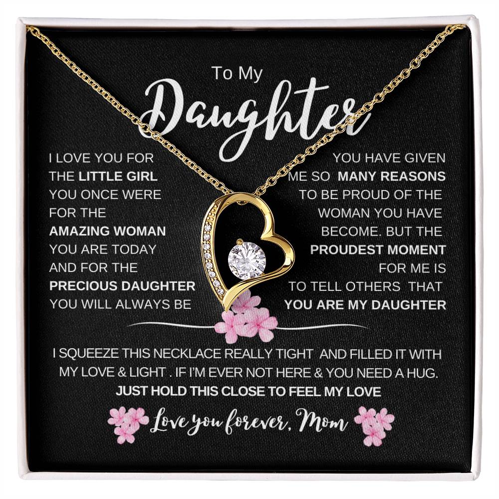 To My Daughter From Dad |  Forever Love  Necklace | Perfect Daughter Gift