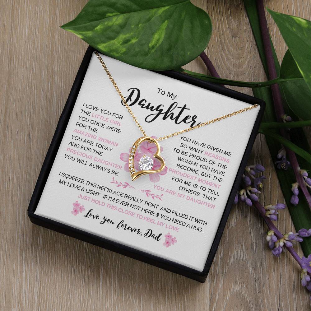 To My Daughter From Dad |  Love knot Necklace | Perfect Daughter Gift