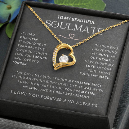 Gift for Soulmate "In Your Eyes I Have Found My Home" Necklace