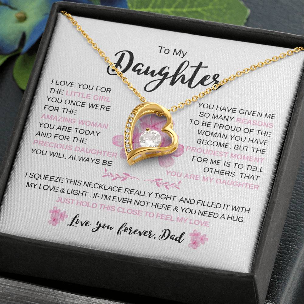 To My Daughter From Dad |  Love knot Necklace | Perfect Daughter Gift