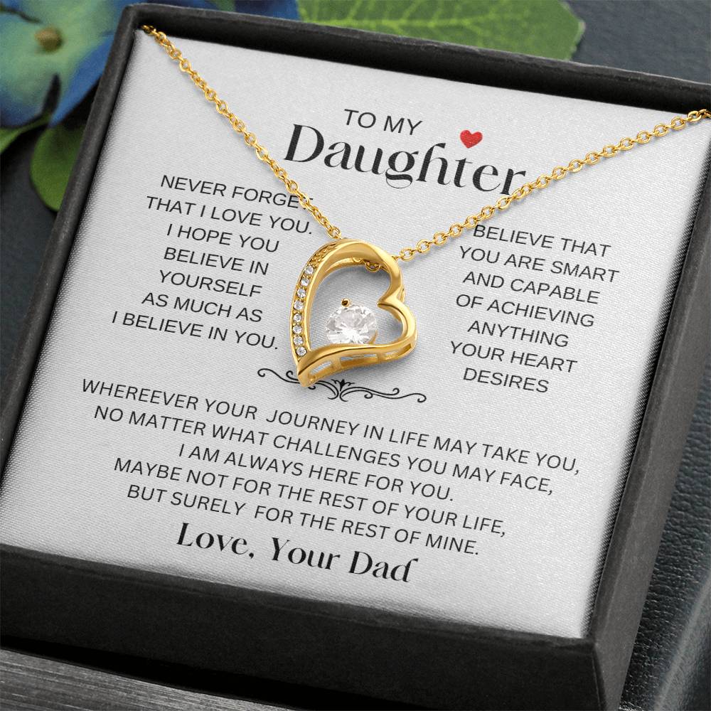 To My Daughter from Dad | Beautiful  Forever Love Necklace