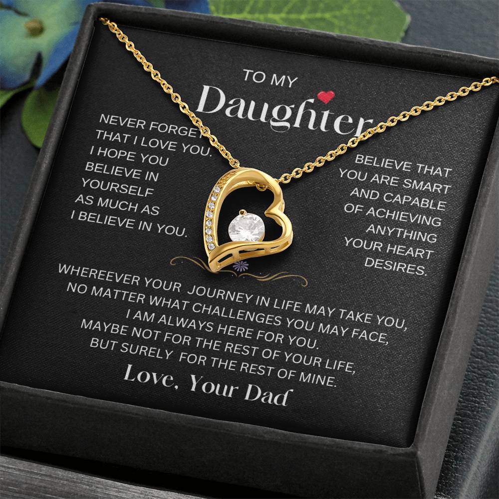 To My Daughter from Dad | Special Gift  for Daughter | Forever Love  Necklace