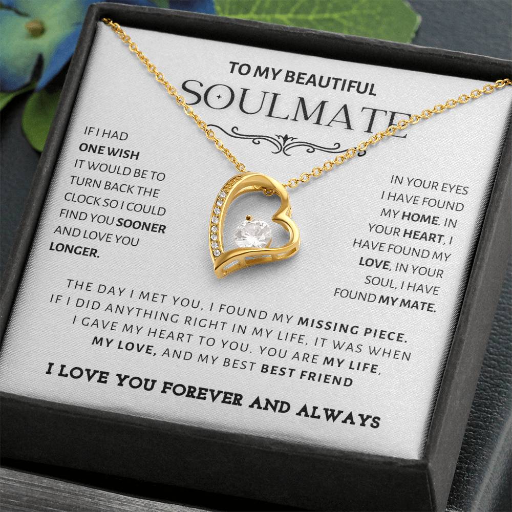 Gift for Soulmate "In Your Eyes I Have Found My Home" Necklace