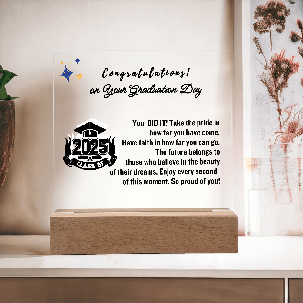 Congratulations  on Your Graduation | Graduation Gift | Acrylic Lamp