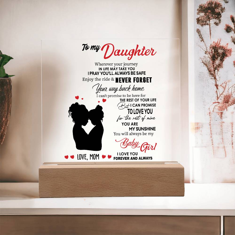 To My Daughter Love Mom | Where ever Your Journey Takes You | Holidays Gift