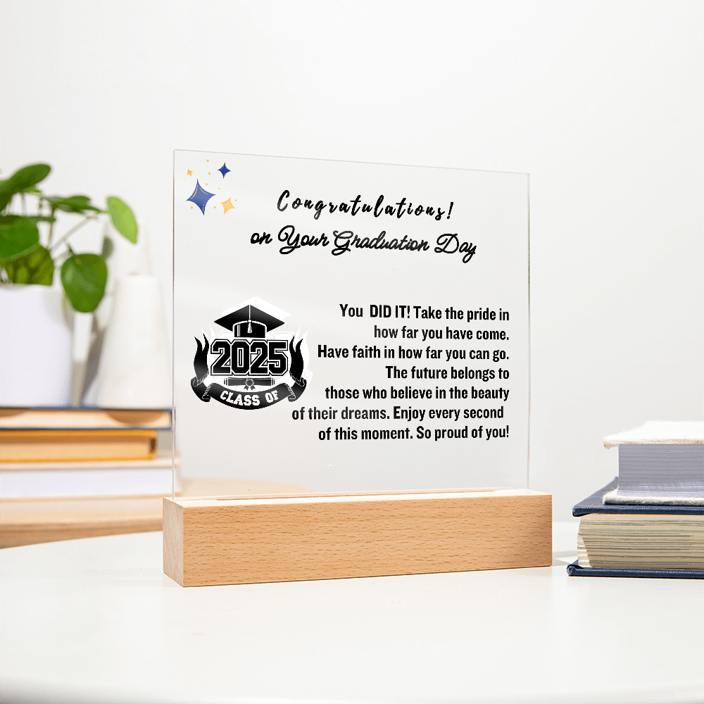 Congratulations  on Your Graduation | Graduation Gift | Acrylic Lamp