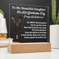 To My Beautiful Daughter| Acrylic Lamp | You Did It!