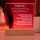 To My Son Congratulations on Your Graduation | Graduation Gift | Acrylic Lamp