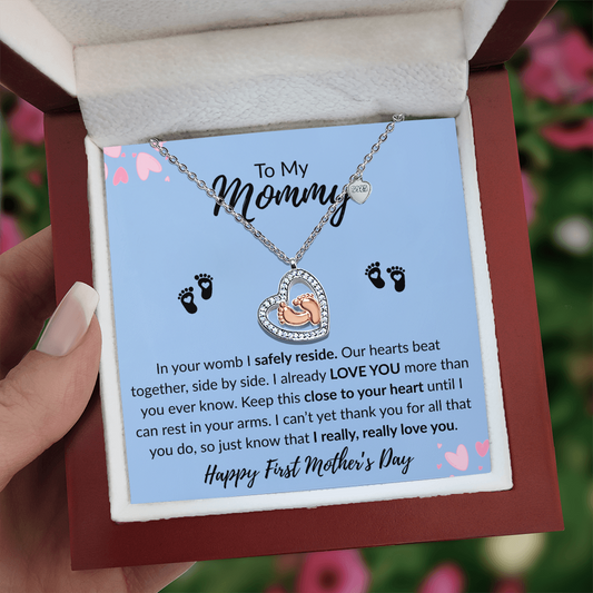 To My Mommy | Baby Feet Necklace | I Really Love You!
