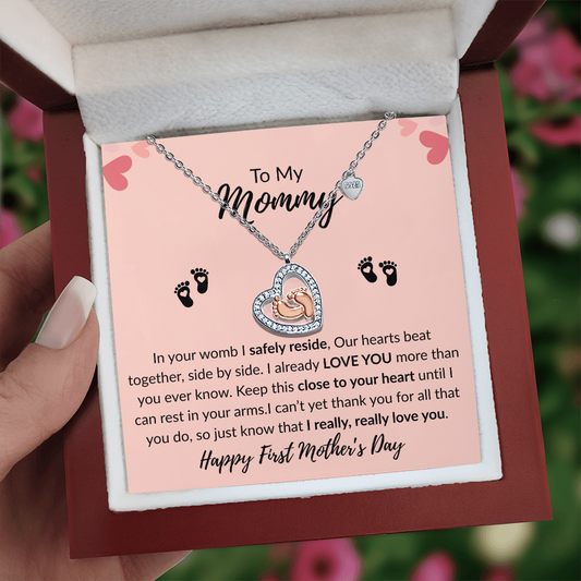 To My Mommy | Baby Feet Necklace | I really Love You!