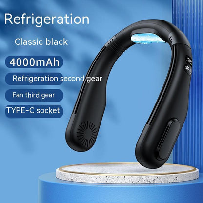 Handsfree Bladeless Neck  Fans with 360 Cooling Quiet, 5200 mAh Battery Operated USB Wearable Personal Fan