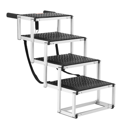 Dog Stair For Cars 4-step Folding Dog Steps Aluminum Loads Up To 150 Lbs