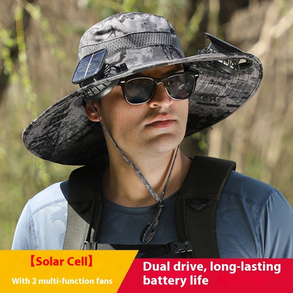 Lithium Battery Charging Solar Fan Hat