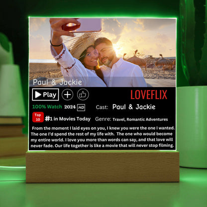 Personalized LoveFlix Acrylic Plaque