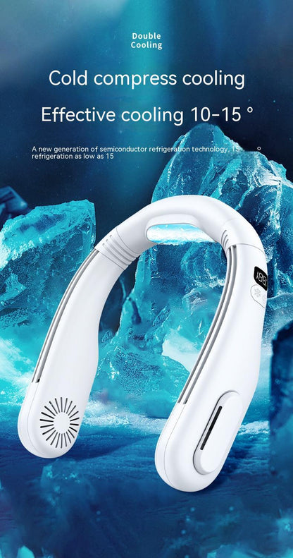 Handsfree Bladeless Neck  Fans with 360 Cooling Quiet, 5200 mAh Battery Operated USB Wearable Personal Fan