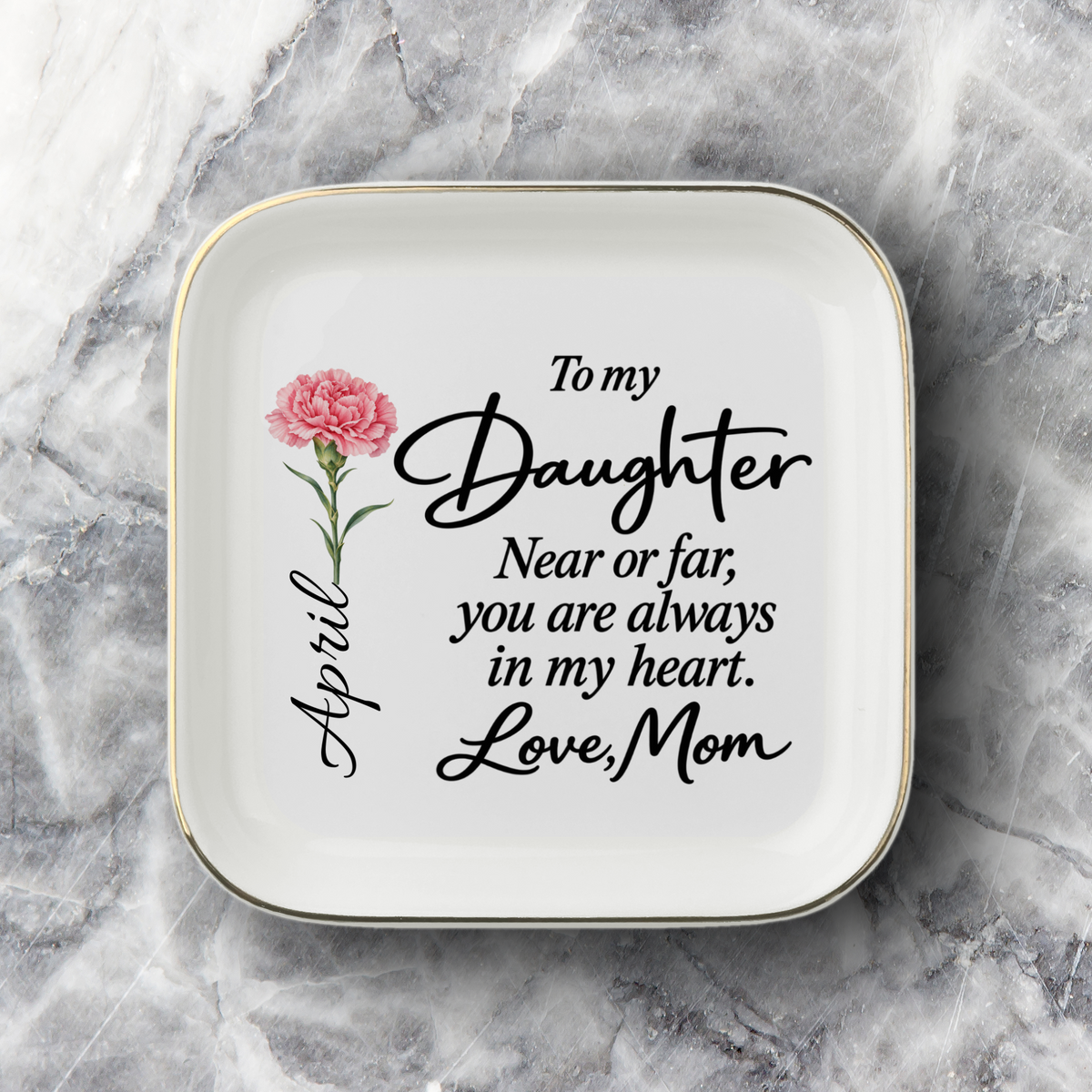 Personalized Jewelry Plate| Always In My Heart