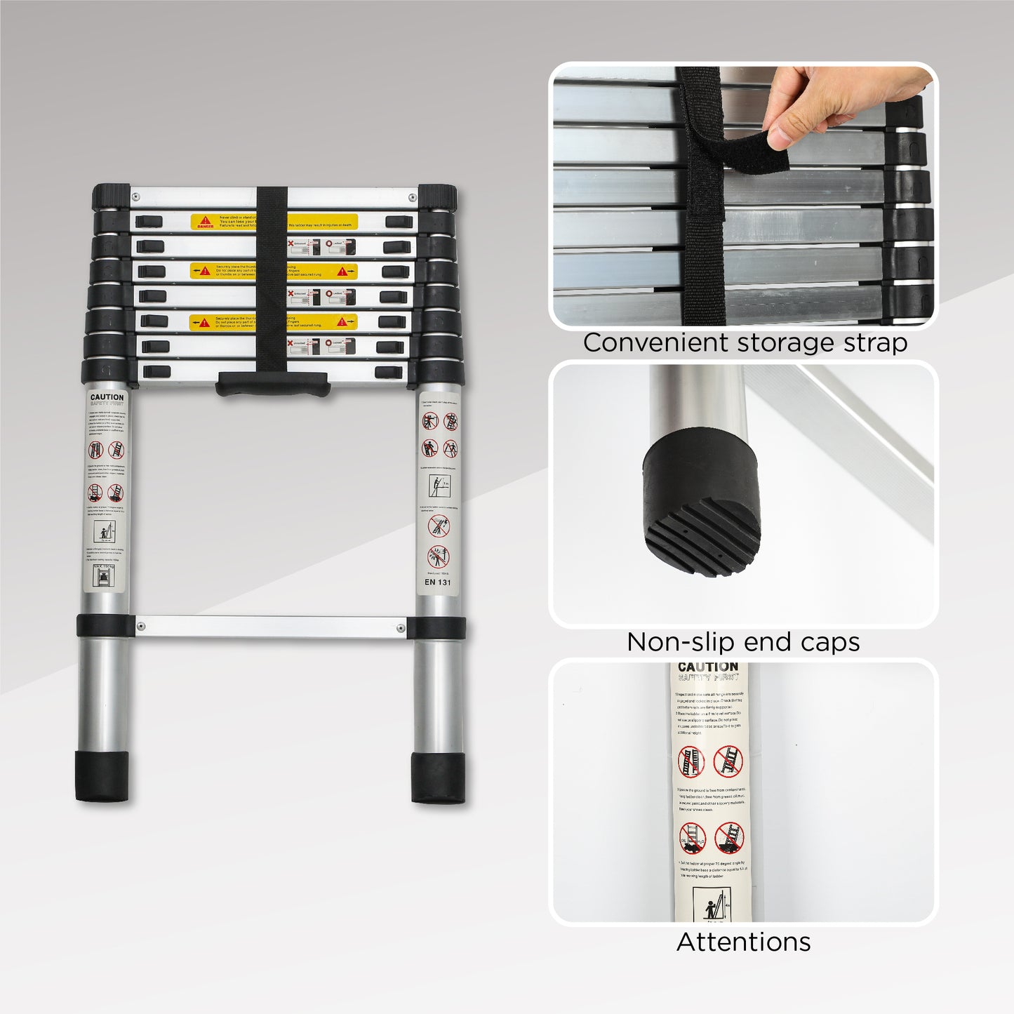 Aluminum Telescoping Ladder For Outdoor Work